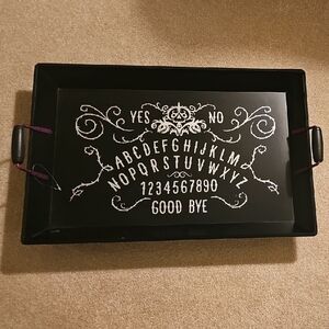 Black And Purple Metallic Ouija Board Design Tray Brand New With Tags 23"Lx14"W